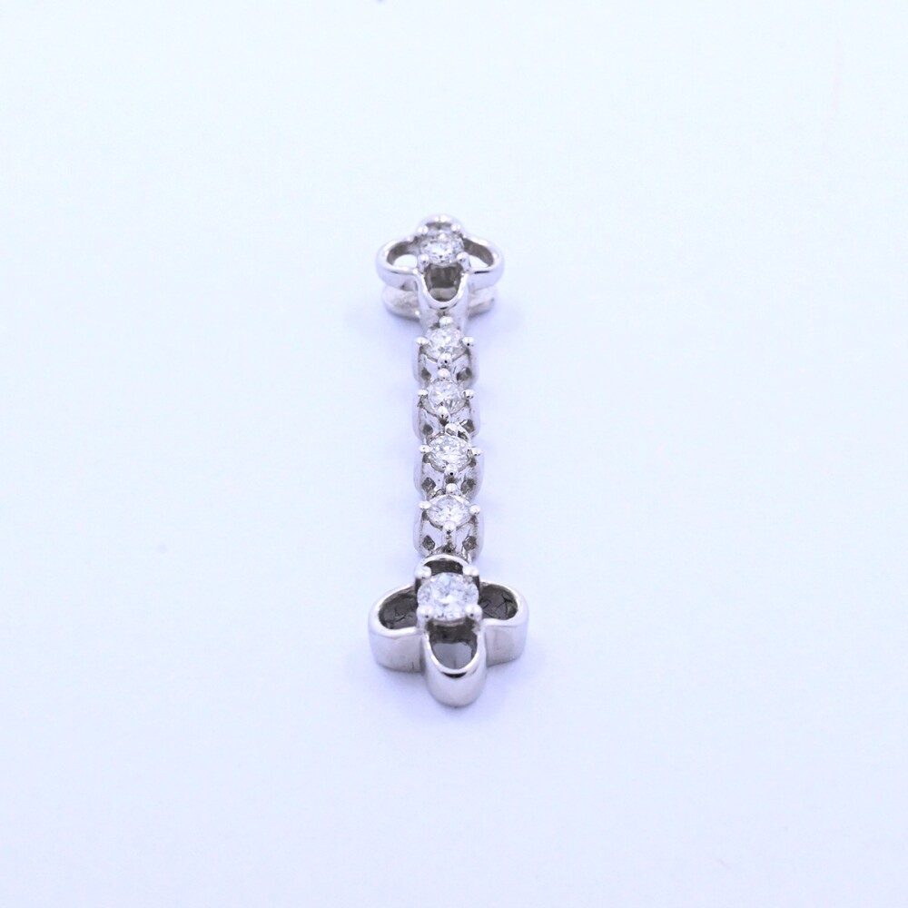 Colgante oro 18k blanco con brillantes. Colgante oro 18k blanco con brillantes.