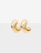 Aros Argollas Metal Aros Argollas De Acero Chunky - Dorado