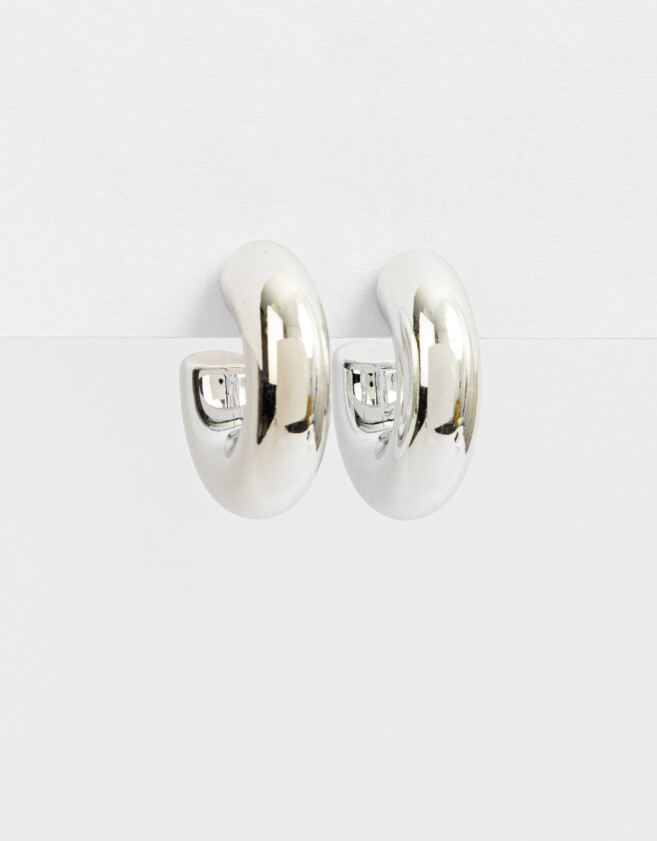 Aros Argollas Chunky Edition Argollas Chunky - Plateado