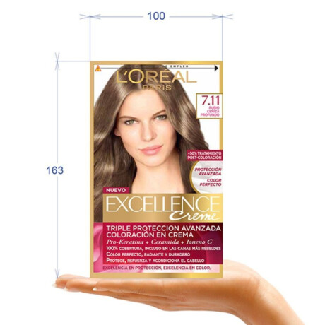 Tintura Para Cabello L'Oréal Paris Excellence Creme Rubio Cenizo Profundo N°7.11 Tintura Para Cabello L'Oréal Paris Excellence Creme Rubio Cenizo Profundo N°7.11