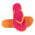 Sandalias De Mujer Flip Flops WAVES Rosa y Naranja