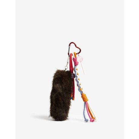Bag Charm Cola De Zorro Multicharm Combinacion Multicolor