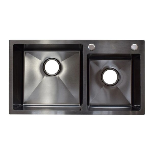 PILETA Y 1/2 DE SOBREPONER 78 X 43 X 22 + ACCESORIOS - NEGRA PILETA Y 1/2 DE SOBREPONER 78 X 43 X 22 + ACCESORIOS - NEGRA