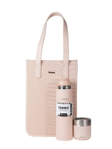 Kit Completo Bala + Matera Bolsito Croco Rosado