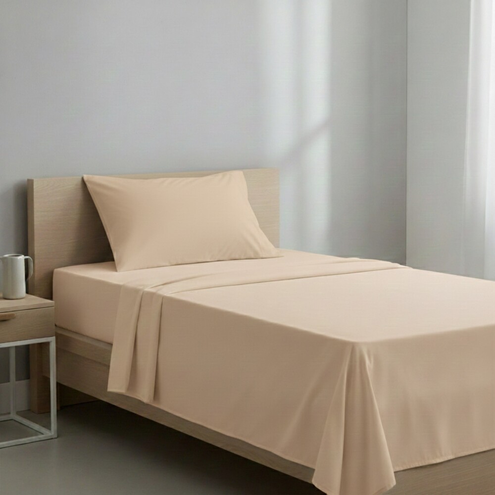 Juegos de Sabanas 1 Plaza 200 Hilos - Pilar Beige