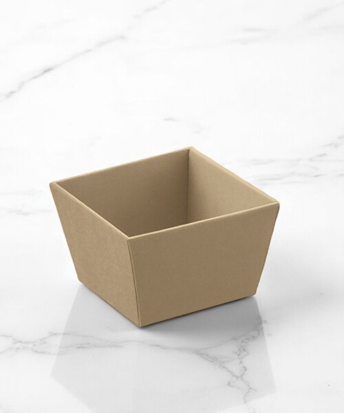 Bandeja conico 17x17x8 cm. - KRAFT MARRON Bandeja conico 17x17x8 cm. - KRAFT MARRON