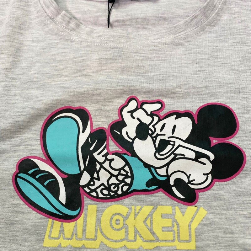 Crop Top Mickey Gris