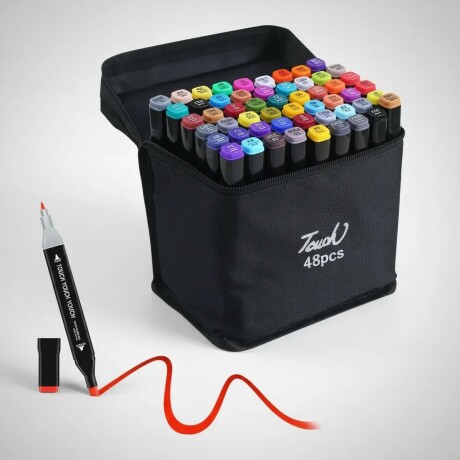 Set Marcadores Colores Doble Punta 48 Piezas 001