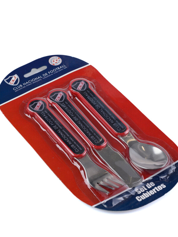 CUBIERTOS SET 3 Licencias Azul Royal, Rojo, Blanco