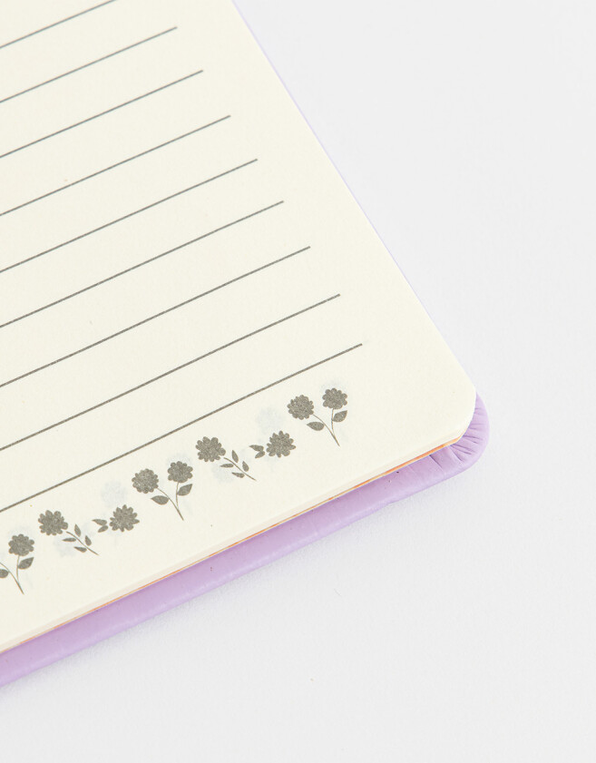 Anotadores Cuadernos y Memos Estampados Cuaderno A6 De Pu "wild & Free" - Violeta Lila