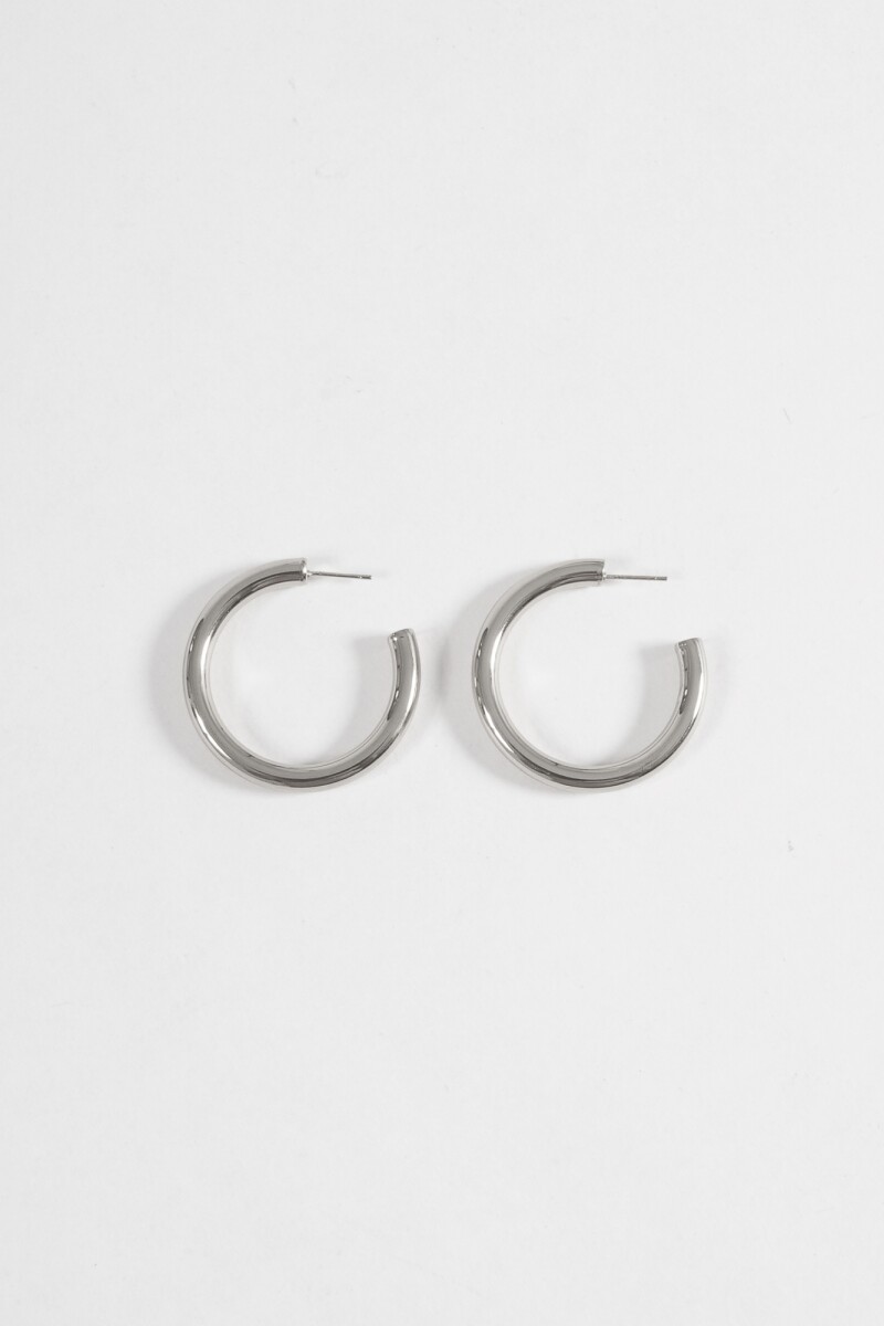 Aros curvos 4 cm acero plateado