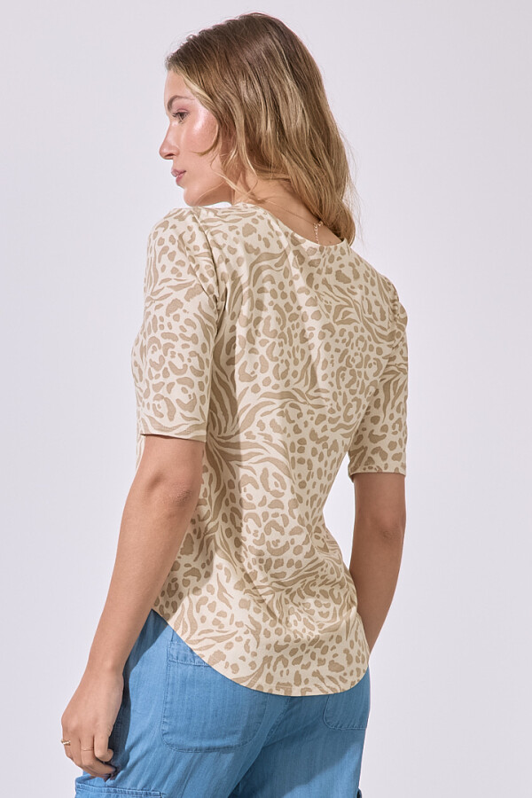 Remera Garden BEIGE/MULTI