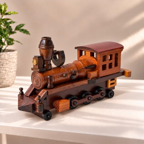 Tren Locomotora Decorativo de Madera Estilo Vintage Tren Locomotora Decorativo de Madera Estilo Vintage