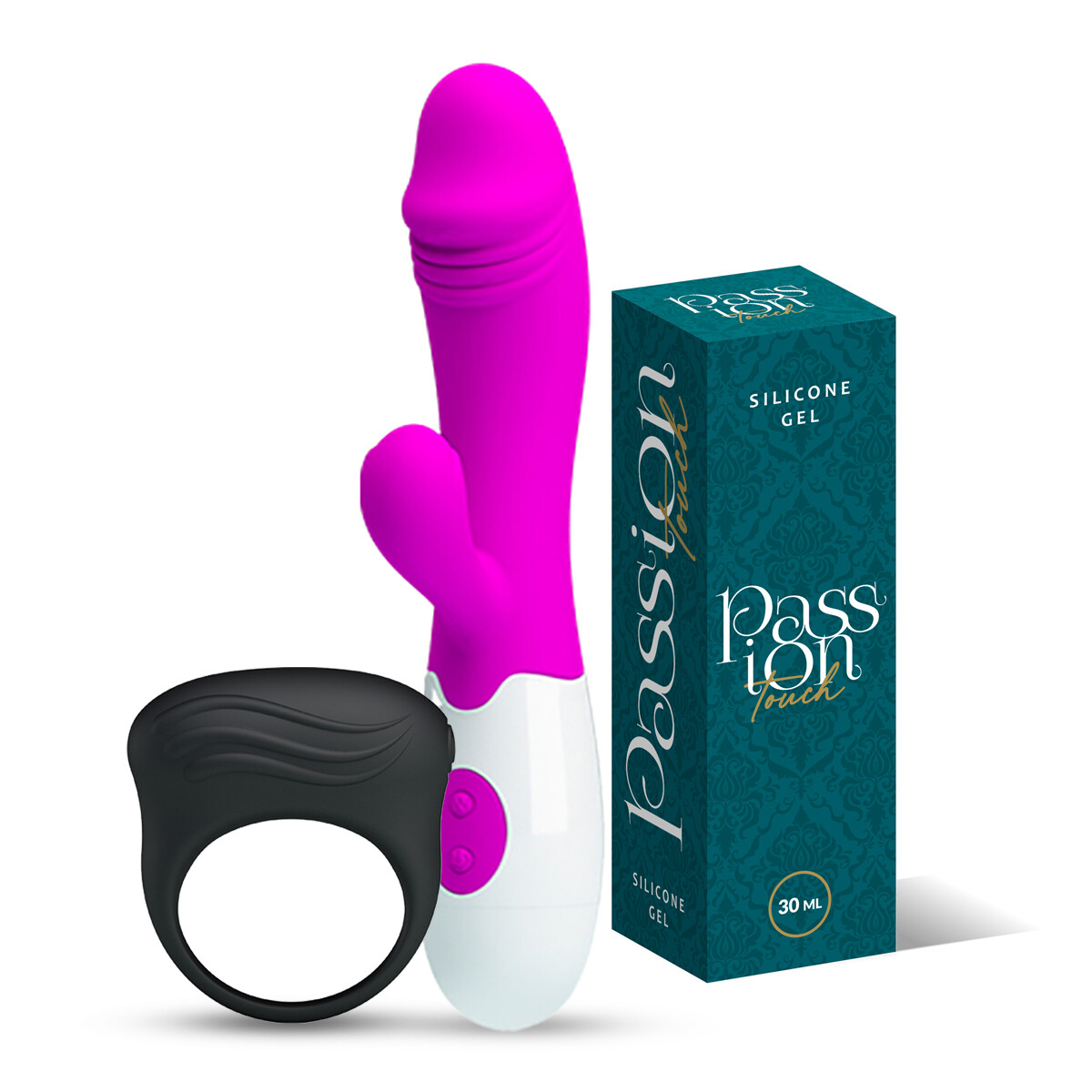 Snappy Vibrador + Anillo Vibrador + Passion Touch 