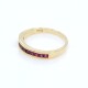 Anillo en oro 18k amarillo y rubies corte carre Anillo en oro 18k amarillo y rubies corte carre