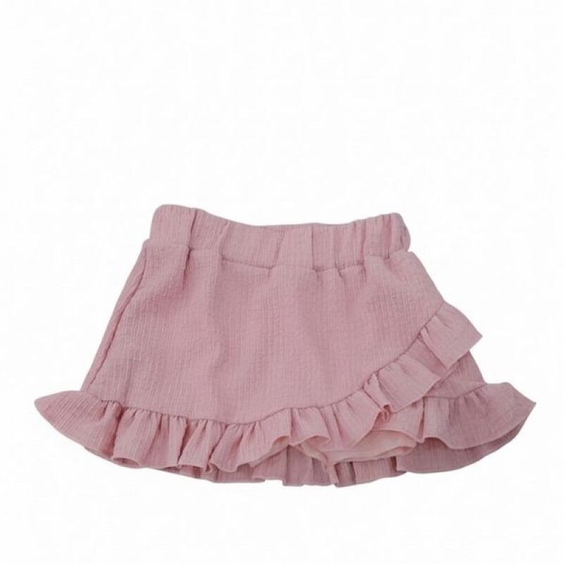 Pollera Bambula Niña N+ Rosado