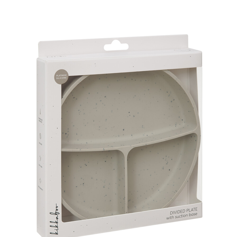 Plato con divisiones y ventosa Kikkaboo Beige