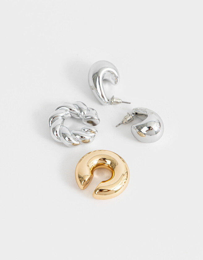 Bijou Cuff Set De Aros Biplating - Dorado