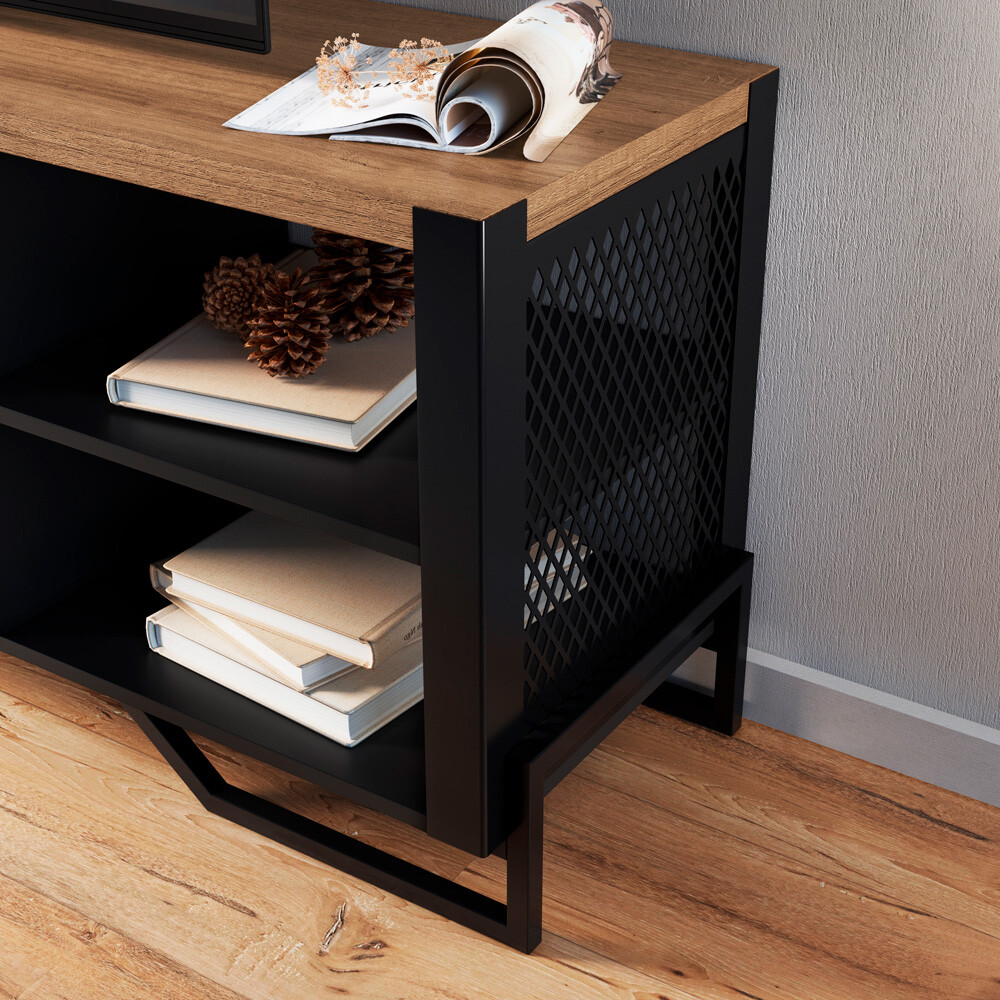 RACK ESTILO INDUSTRIALMODELO P1017 NEGRO Rack Estilo Industrialmodelo P1017 Negro