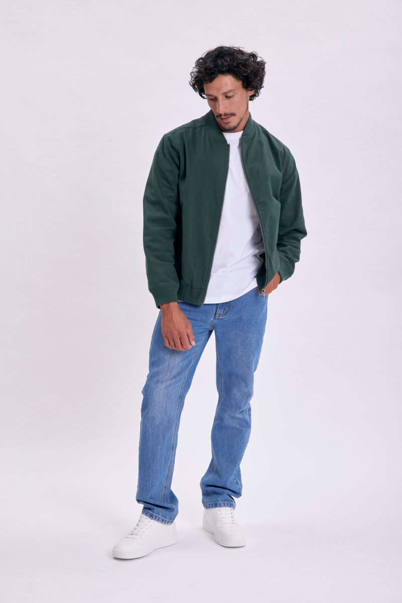 Campera bomber algodón Verde