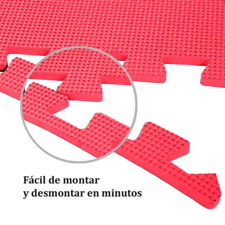 Piso Goma Eva Tatami Encastrable 1x1mt X1cm Piscina Rojo