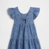 V-SL TIER DRESS CHAMBRAY 042