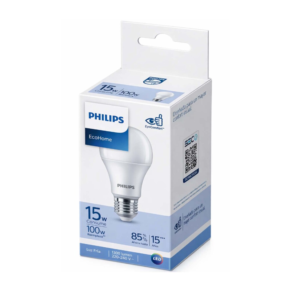 LÁMPARA LEDBULB PHILIPS METAL E27 15W FRÍA