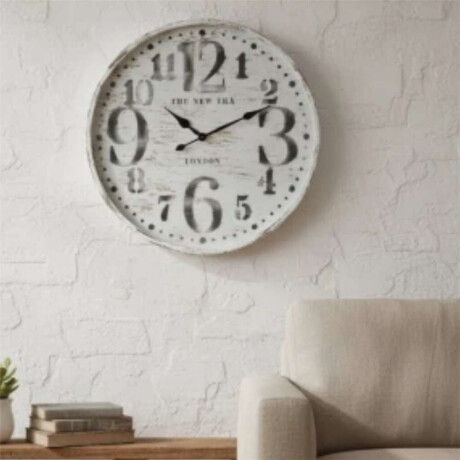 Reloj De Pared Hierro D60X6Cm Black And White
