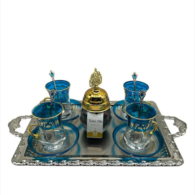 Set de té para cuatro personas VIP Turquesa