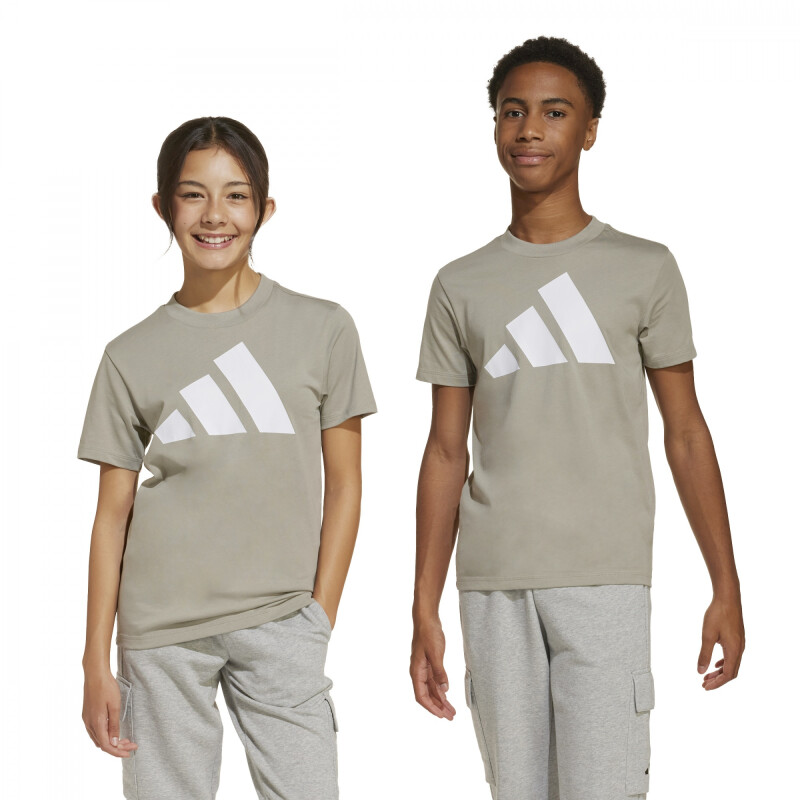Remera Adidas J BL TEE 160 de Niños - JE1387 Beige-blanco