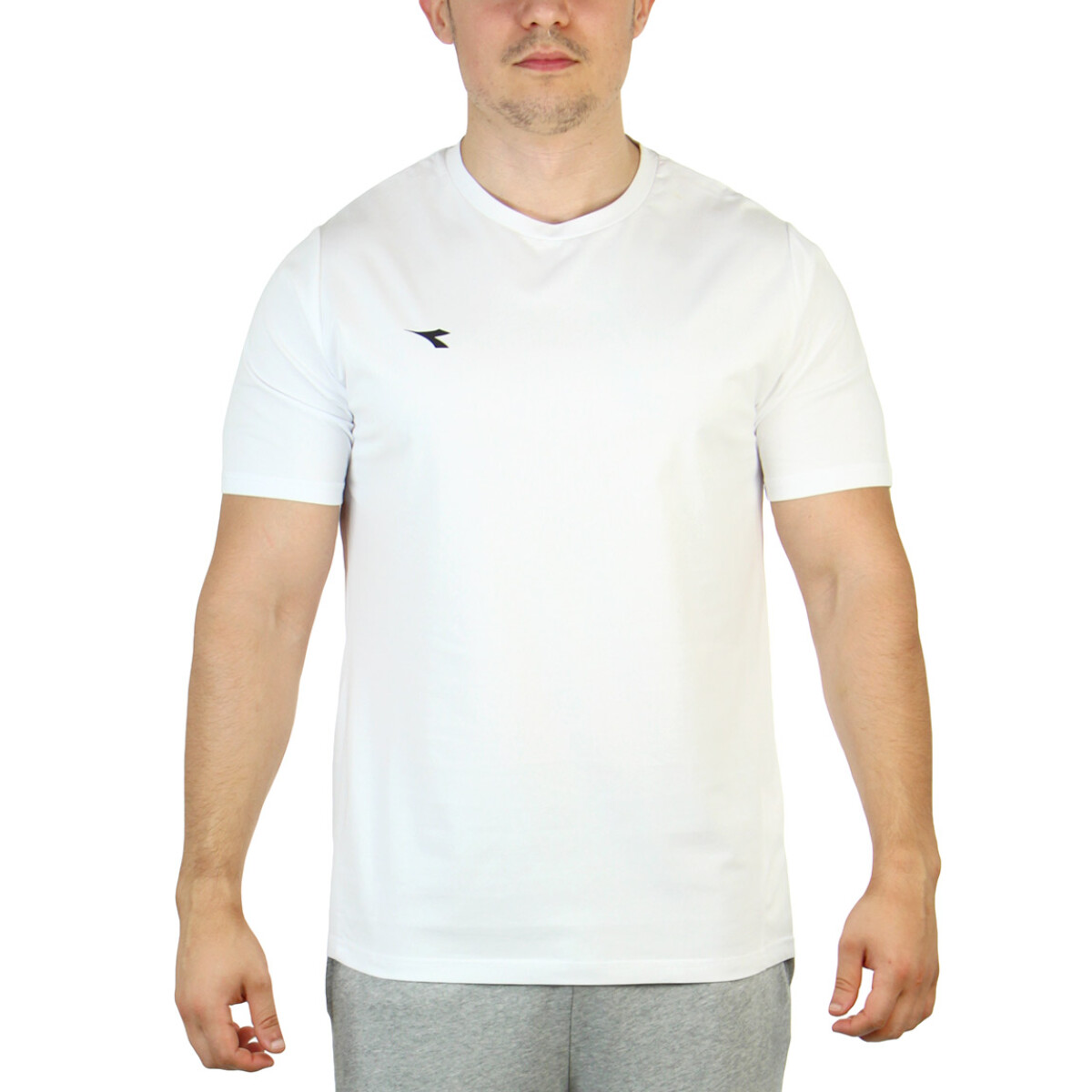 Diadora Hombre Sport T-Shirt Crew Neck - WHITE - Blanco 