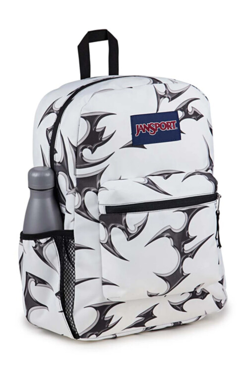 MOCHILA JANSPORT CROSS TOWN CYBER SILVER WHITE