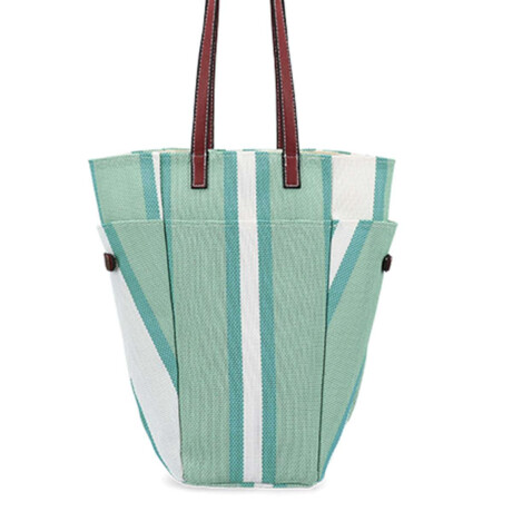 Bolsa Matera Afrodita Verde Agua Y Blanco