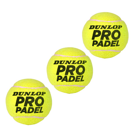 Set Tubo X3 Pelotas Dunlop Pro Padel Profesional Set Tubo X3 Pelotas Dunlop Pro Padel Profesional