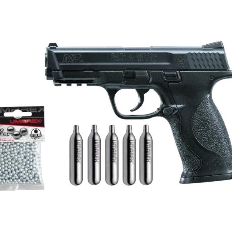 Combo Pistola Co2 Smith & Wesson M&p Calibre 4,5mm Combo Pistola Co2 Smith & Wesson M&p Calibre 4,5mm
