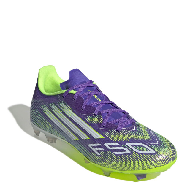 Championes Unisex Adidas Futbol 11 F50 League FG Púrpura - Blanco - Amarillo Limon