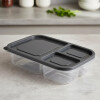 Vianda rectangular 3 divisiones 24x15x5.3 cm QLUX Vianda rectangular 3 divisiones 24x15x5.3 cm QLUX