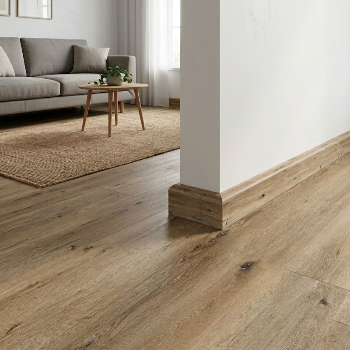 Zocalo de PVC 15mm X 80mm X 2,40 Mts Marron Claro 1508 — Prodeco