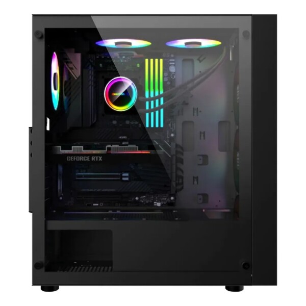 Gabinete Gamer Marvo Ca123 Mid Tower Con Vidrio Templado GABINETE MARVO CA-123 MESH C/VIDRIO TEMP