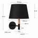 Aplique De Pared Colgante Túnez Negro Negro