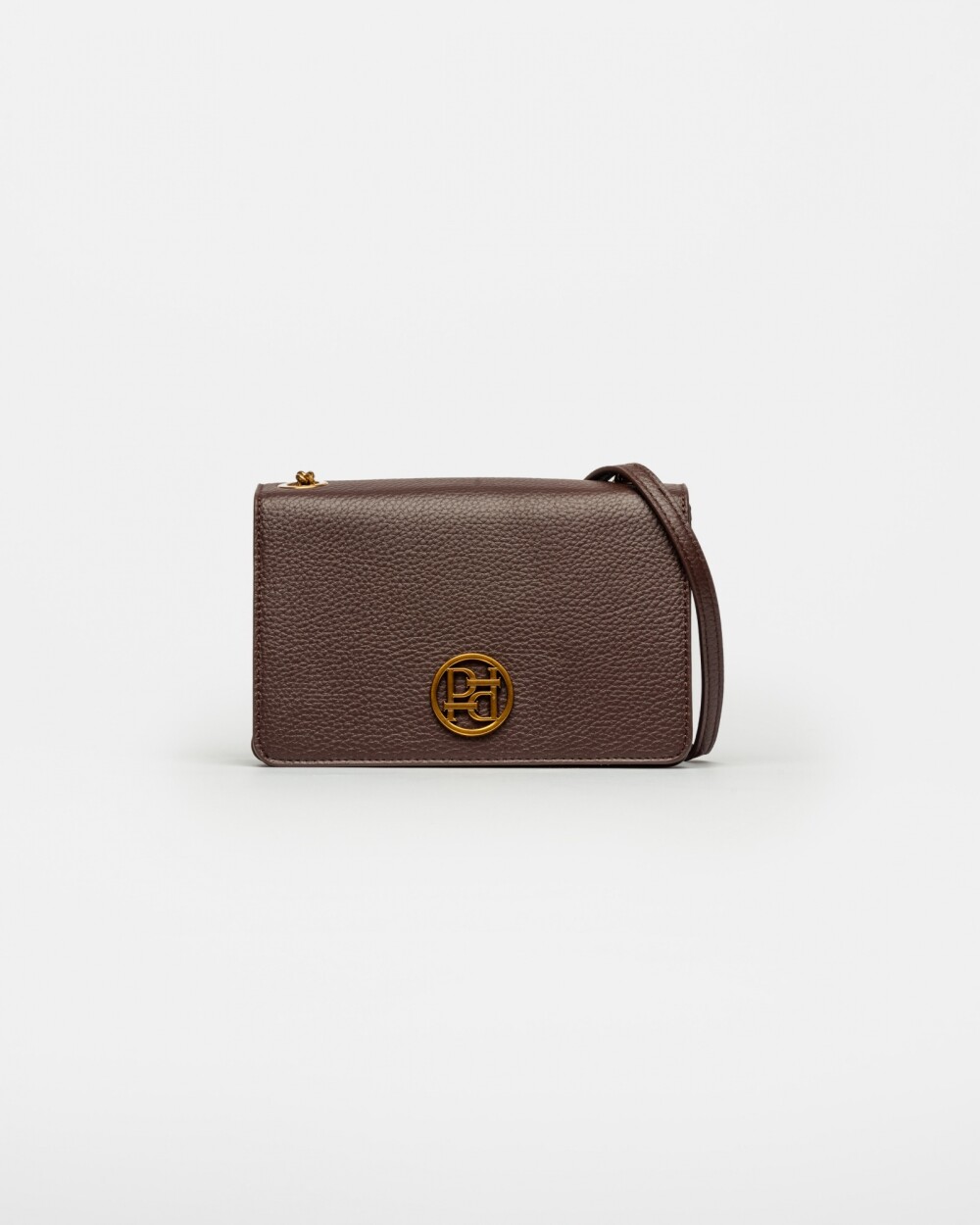 Bandolera Lola En Efecto Cuero Graneado Marron