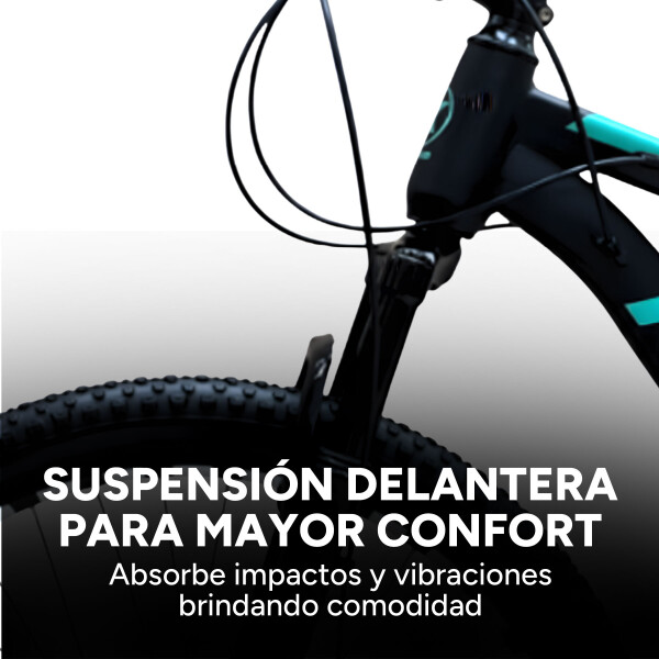 Bicicleta Kajla Montaña Rodado 26 Freno Disco 21 Velocidades Color Negro Celeste