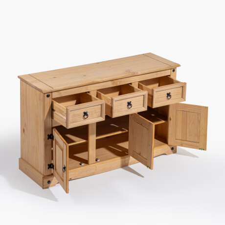 APARADOR BUFFET DE 3 PUERTAS 3 CAJONES MADERA MACIZA LÍNEA MEXICANA APARADOR BUFFET DE 3 PUERTAS 3 CAJONES MADERA MACIZA LÍNEA MEXICANA
