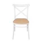 SILLA PLATS PP SIMIL RATTAN BLANCO/BEIGE SILLA PLATS PP SIMIL RATTAN BLANCO/BEIGE