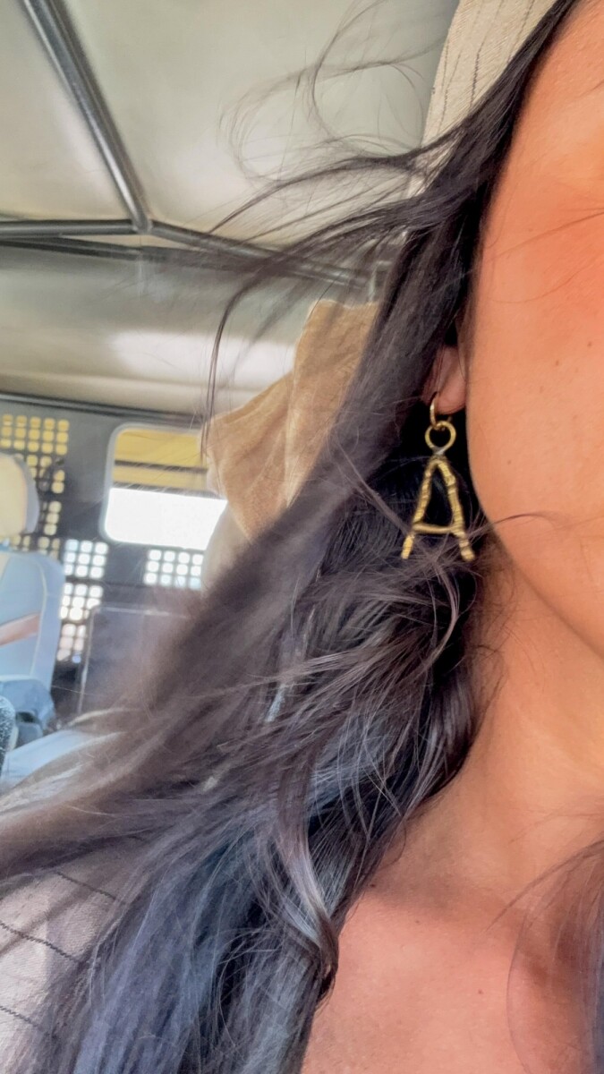 Spelling Earrings Bronce - A 