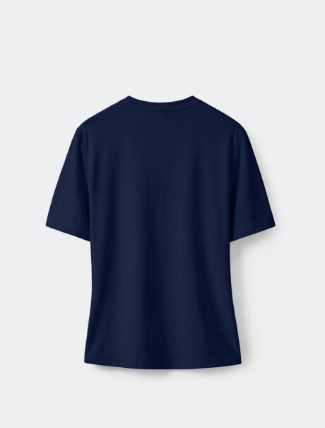 CAMISETA DE MANGA CORTA CON ESTAMPADO AZUL