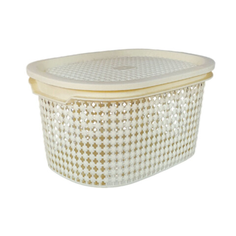 OUTLET Canasto organizador c/ tapa 29*21*13 cm Outlet Canasto Organizador C/ Tapa 29*21*13 Cm