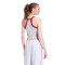 Musculosa de Mujer Adidas Essentials Bordado Gris - Rojo