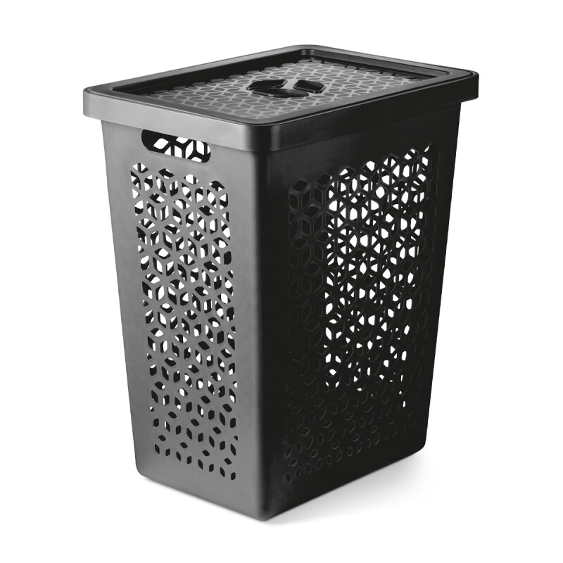 Cesto organizador ropa 55L NEGRO