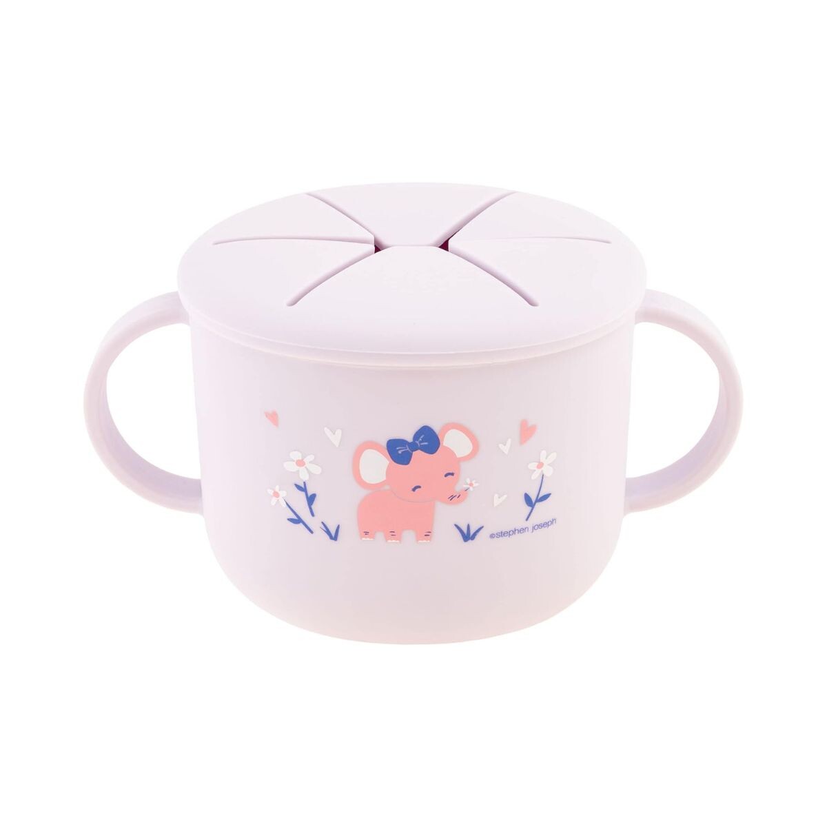 SNACK.SJ - Taza De Silicona Para Snacks 6m+ Stephen Joseph - Elefante 